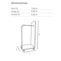 EXHIBIDOR VERTICAL CON RUEDAS